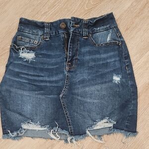 No Boundaries Blue Denim Skirt